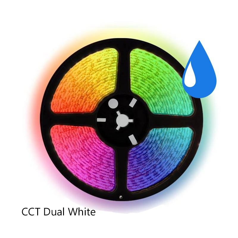 5 meter RGB CCT led strip - IP67 - 60Leds/m - 12V 5 meter RGB CCT led strip - IP67 - 60Leds/m - 12V